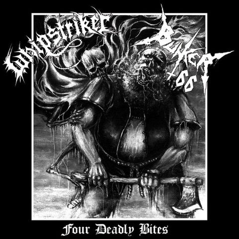 WHIPSTRIKER / BUNKER 66 - Four Deadly Bites (Split EP) (Limited Edition 7" Vinyl)